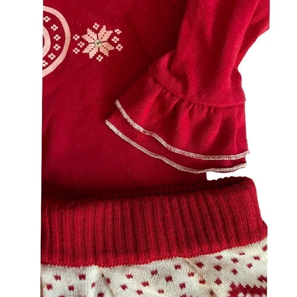 LITTLE Lass Fair Isle Skirt Sweater Set Size 12 Months - Picture 4 of 5